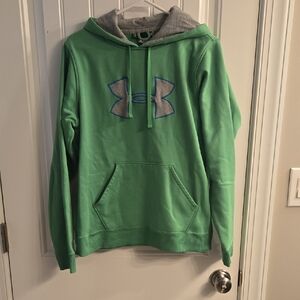 Under Armour Green Hoodie with Gray Hood